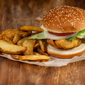 Fish Sandwich w/Fries & Can Soda