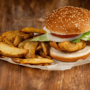 Fish Sandwich w/Fries & Can Soda